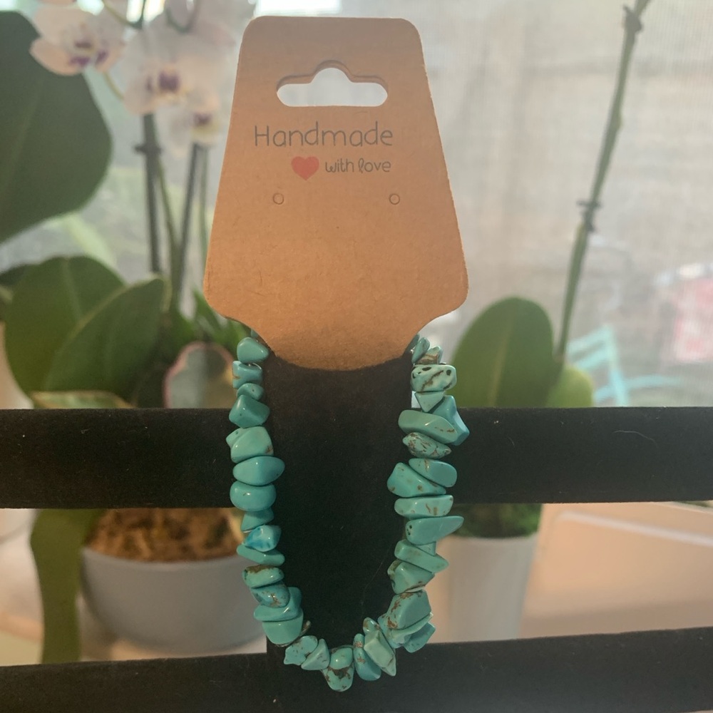 Turquoise Natural chip stone Handmade Bracelet